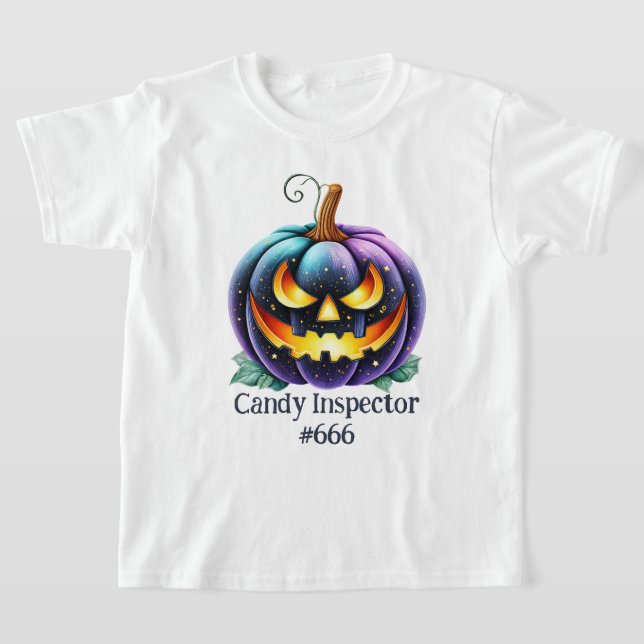 Camiseta Calabaza negra personalizable de Jack o'Lantern  (Distribución)