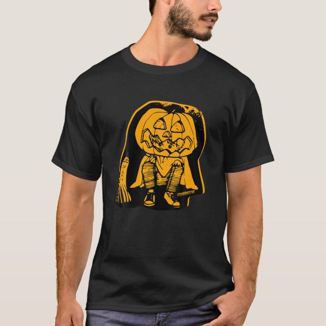 Camiseta Calabaza Niños Pescados de Banana Regalos de Hallo (Anverso)