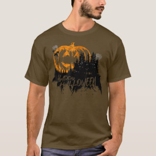 Camiseta Calabaza nocturna espeluznante de Halloween, Truco
