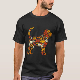Camiseta Calabaza otoño caída Beagle Acción de Gracias Homb