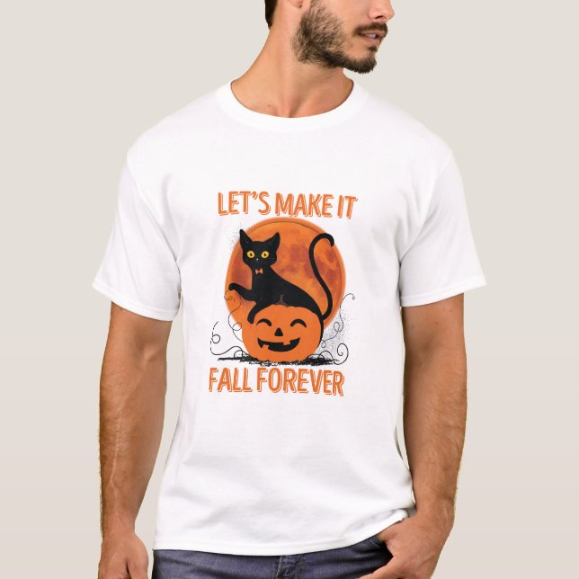 Camiseta Calabaza para gatos de Halloween (Anverso)