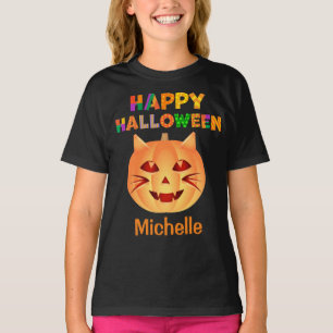 Camiseta Calabaza para gatos de Halloween