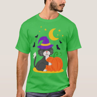 Camiseta Calabaza para gatos de Halloween