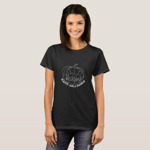 Camiseta Calabaza para Halloween 2 aspecto de pizarra