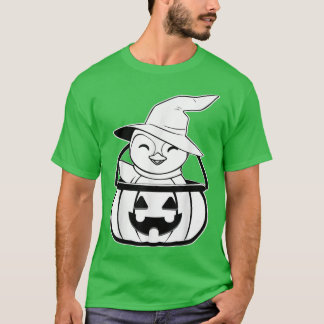 Camiseta Calabaza Pingüino Lazy Halloween Costumbre Animal 