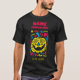 Camiseta Calabaza Pop Art de neón personalizada divertida d