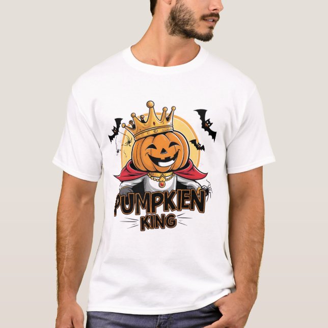 Camiseta Calabaza real con un juguetón (Anverso)