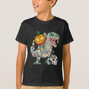 Camiseta Calabaza Riendo Mummy Dinosaur T rex Halloween Fun
