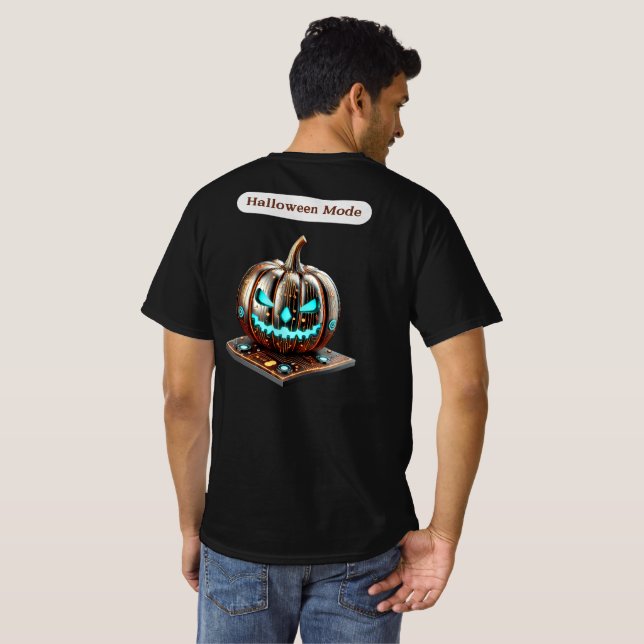 Camiseta Calabaza Robótica: El futuro del miedo en Hallowee (Reverso completo)