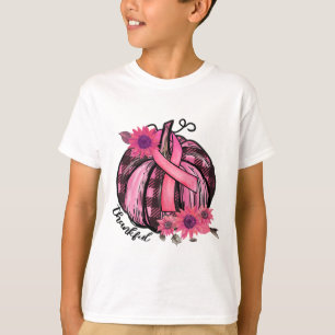 Camiseta Calabaza rosa Girasol Sensibilización sobre el cán