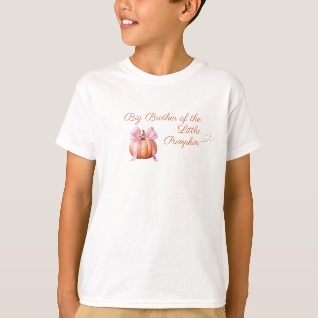 Camiseta Calabaza rosa "Gran Hermano de la Calabaza" bebé (Anverso)
