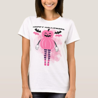 Camiseta Calabaza rosa Halloween T-Shirt