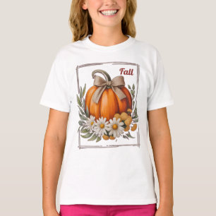 Camiseta Calabaza rústica de otoño lazo de arpillera margar