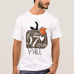 Camiseta Calabaza Seis Siete Y'all 67 Número De Meme Divert