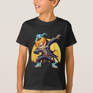 Camiseta Calabaza sin cabeza Skeleton Dab Dance Boys Hallow