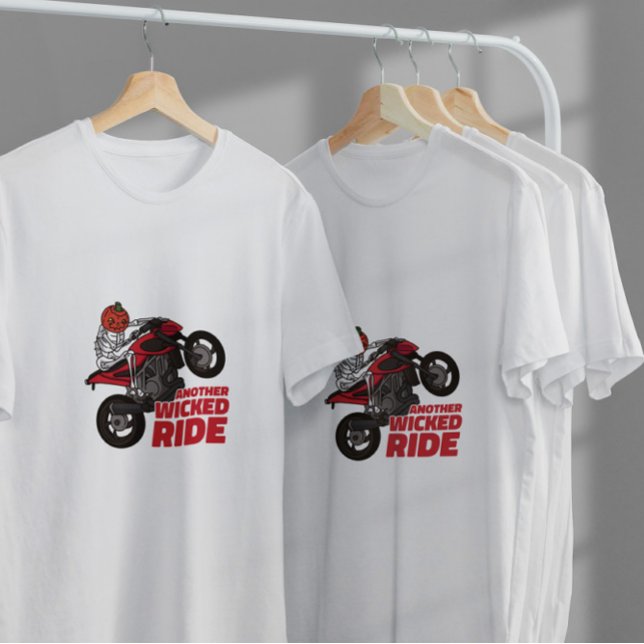 Camiseta Calabaza Skeleton Bicicleta (Subido por el creador)