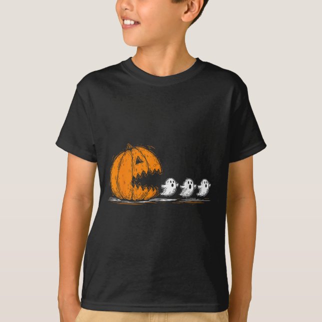 Camiseta Calabaza soky persiguiendo a los fantasmas adorabl (Anverso)