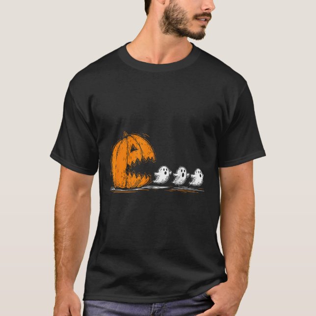 Camiseta Calabaza soky persiguiendo a los fantasmas adorabl (Anverso)