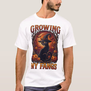 Camiseta Calabaza Sombrero de Bruja Gatos Negros de Hallowe