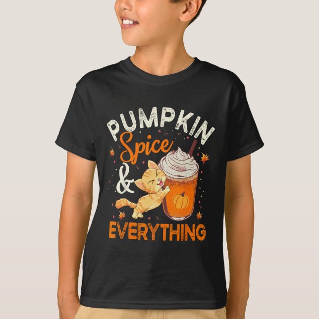 Camiseta Calabaza Spice Everything Cat Lover Cute Autumn Fa (Anverso)
