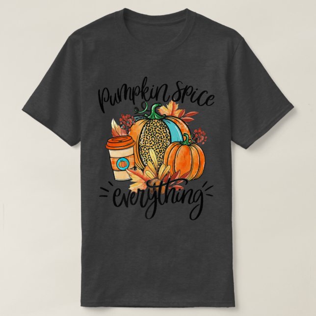 Camiseta Calabaza Spice Everything Latte Fall Coffee Warm C (Diseño del anverso)