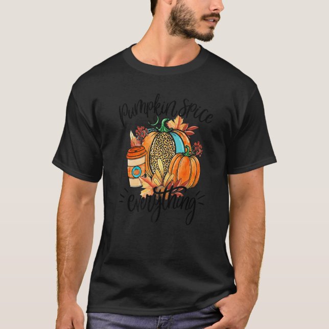 Camiseta Calabaza Spice Everything Latte Fall Coffee Warm C (Anverso)