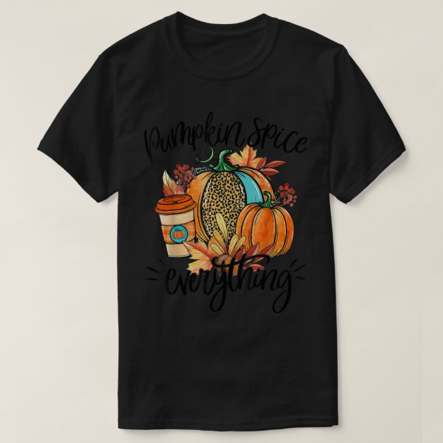 Camiseta Calabaza Spice Everything Latte Fall Coffee Warm C (Diseño del anverso)