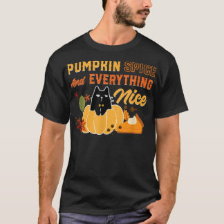 Camiseta Calabaza Spice Everything Nice Cat Amantes del oto