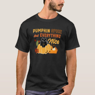 Camiseta Calabaza Spice Everything Nice Cat Otumt Fall Se