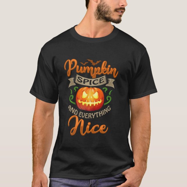 Camiseta Calabaza Spice Everything Nice Chiste Funny Hallow (Anverso)