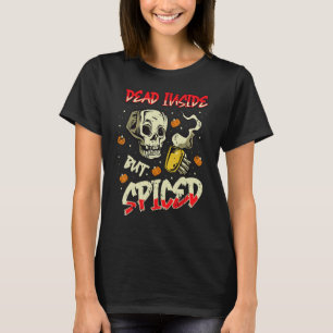 Camiseta Calabaza Spice Fall Café Skeleton Mujeres