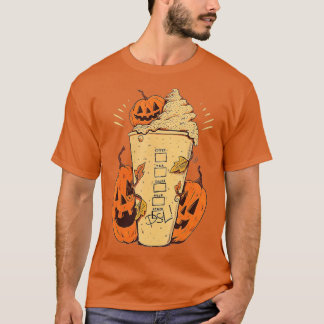 Camiseta Calabaza Spice Latte Cae Café Cálido Acogedor Otoñ