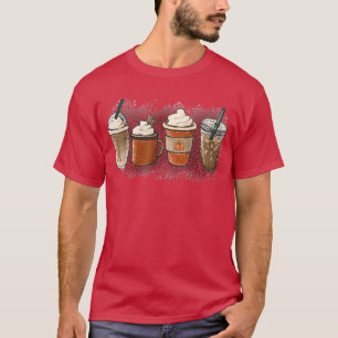 Camiseta Calabaza Spice Latte Cae Café Cálido Acogedor Otoñ