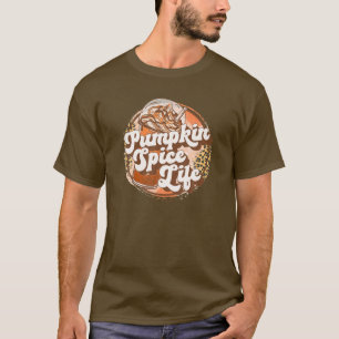 Camiseta Calabaza Spice Life Leopard Calabaza Cheetah Café
