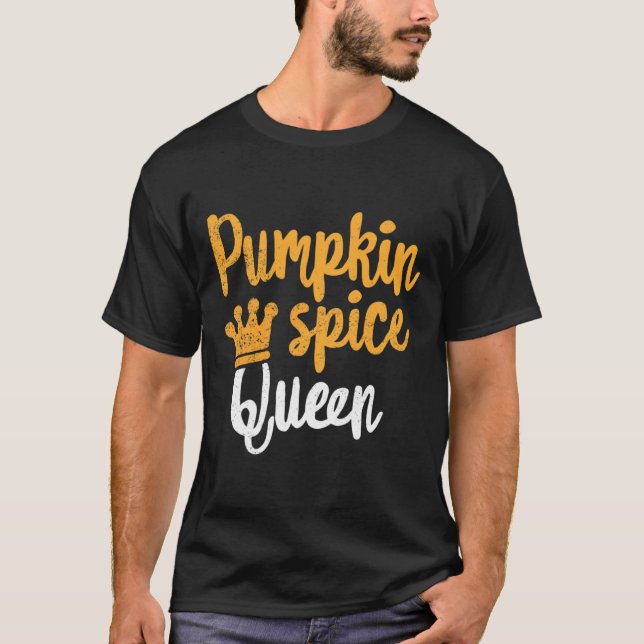 Camiseta Calabaza Spice Queen T-Shirt Love Café Latte Fall (Anverso)