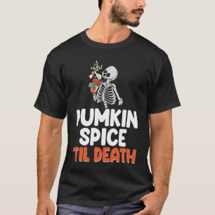 Camiseta Calabaza Spin Til Death Men Halloween Day Celebra