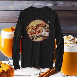 Camiseta calabaza spp vibes palabra art otoño estacional