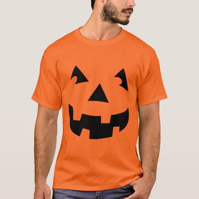 Camiseta Calabaza Tallada Cabeza (Anverso)