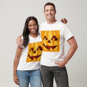 Camiseta Calabaza tallada sonriendo diseño de Halloween