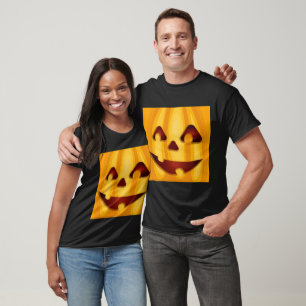 Camiseta Calabaza tallada sonriendo Diseño de Halloween Cam