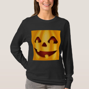 Camiseta Calabaza tallada sonriendo Diseño de Halloween Cam