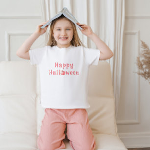 Camiseta Calabaza Tartán Rosa Feliz Halloween