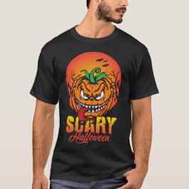 Camiseta calabaza temible en halloween