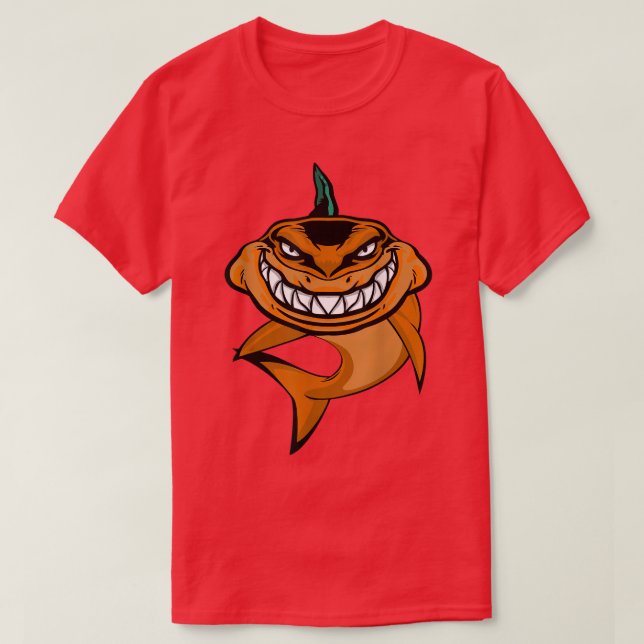 Camiseta Calabaza Tiburón perezoso disfraz de Halloween Océ (Diseño del anverso)