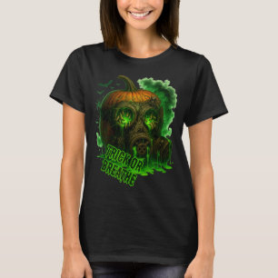 Camiseta Calabaza Tóxica de Halloween Máscara de Gas Espelu