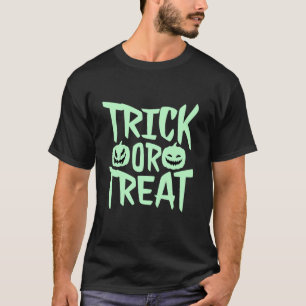 Camiseta Calabaza Trick o Treat se enfrenta al gráfico de H