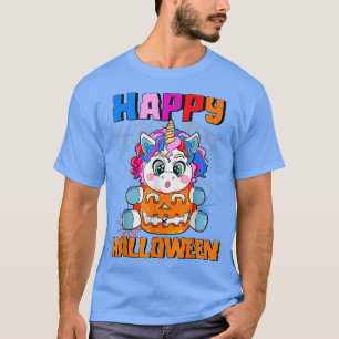 Camiseta Calabaza unicornio de Halloween Feliz Halloween 42