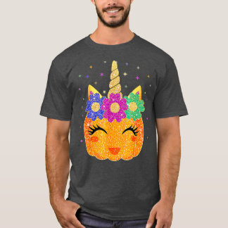 Camiseta Calabaza unicornio Halloween Día de Acción de Grac