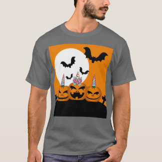 Camiseta Calabaza unicornio para Halloween