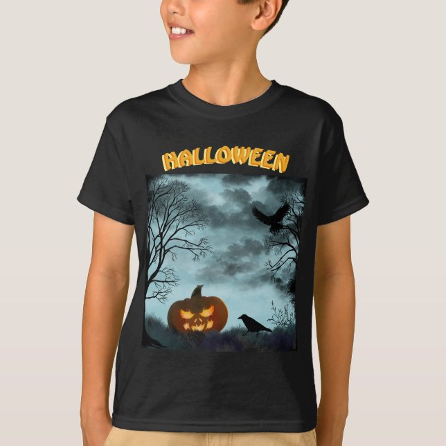 Camiseta Calabaza y calabaza de Halloween (Anverso)